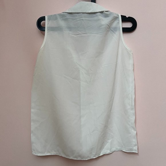 White Sleeveless Top - Picture 2 of 3